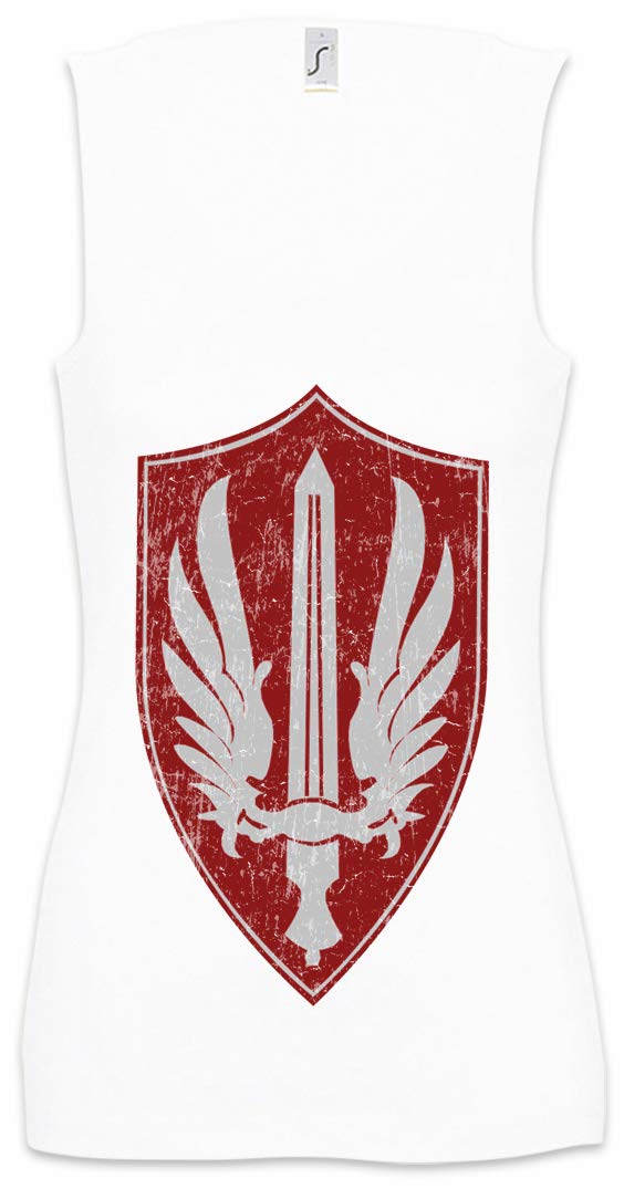 Urban Backwoods Silver Spar Squadron Patch Women's Tank Top - Gym Fitness Training Shirt for Workouts & Casual Wear