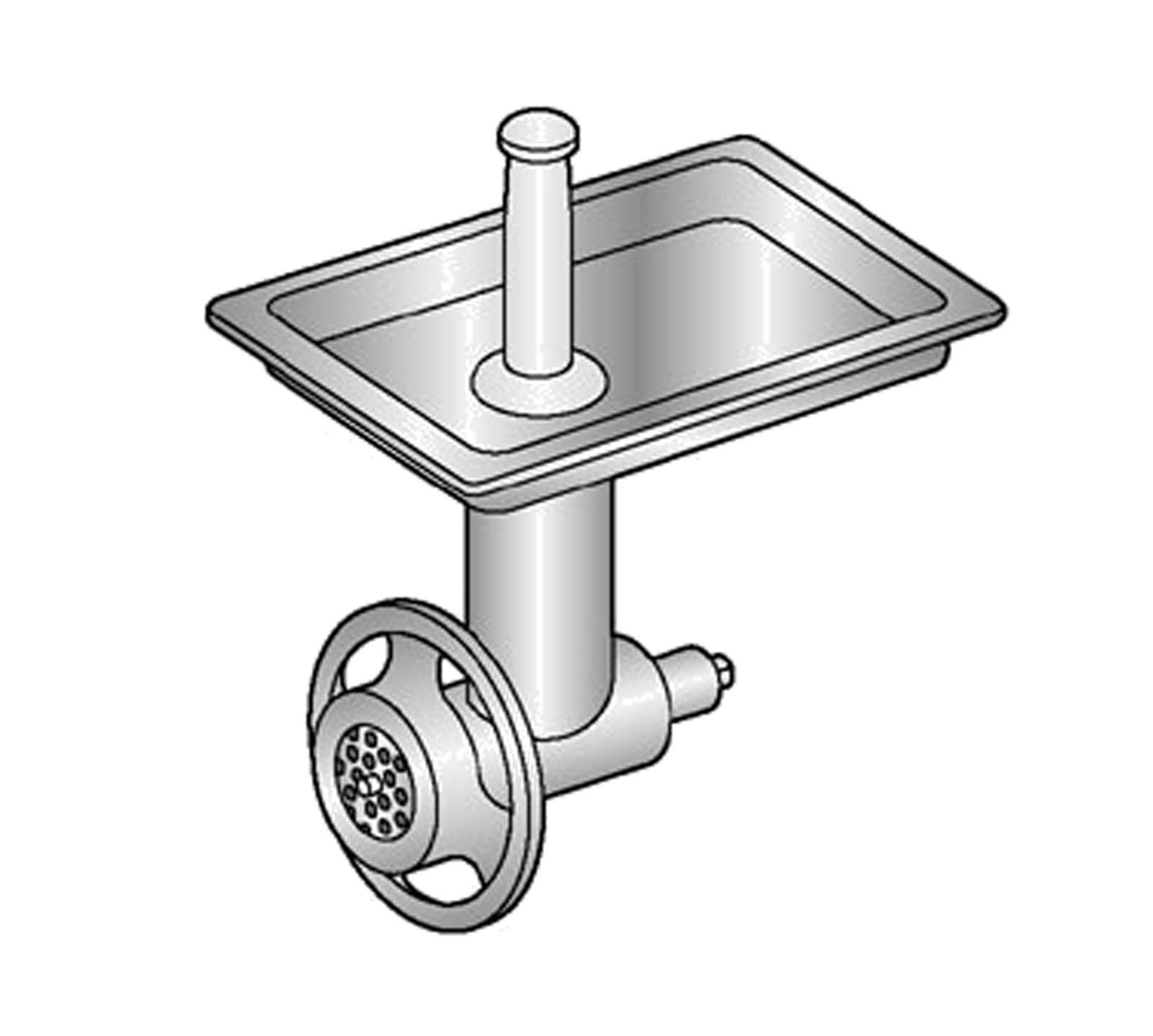 ALFA 22 H CCA Complete Meat Grinder Attachment - Heavy Duty Tin Construction - Perfect for Home Kitchen, Butcher Shop & Commercial Use