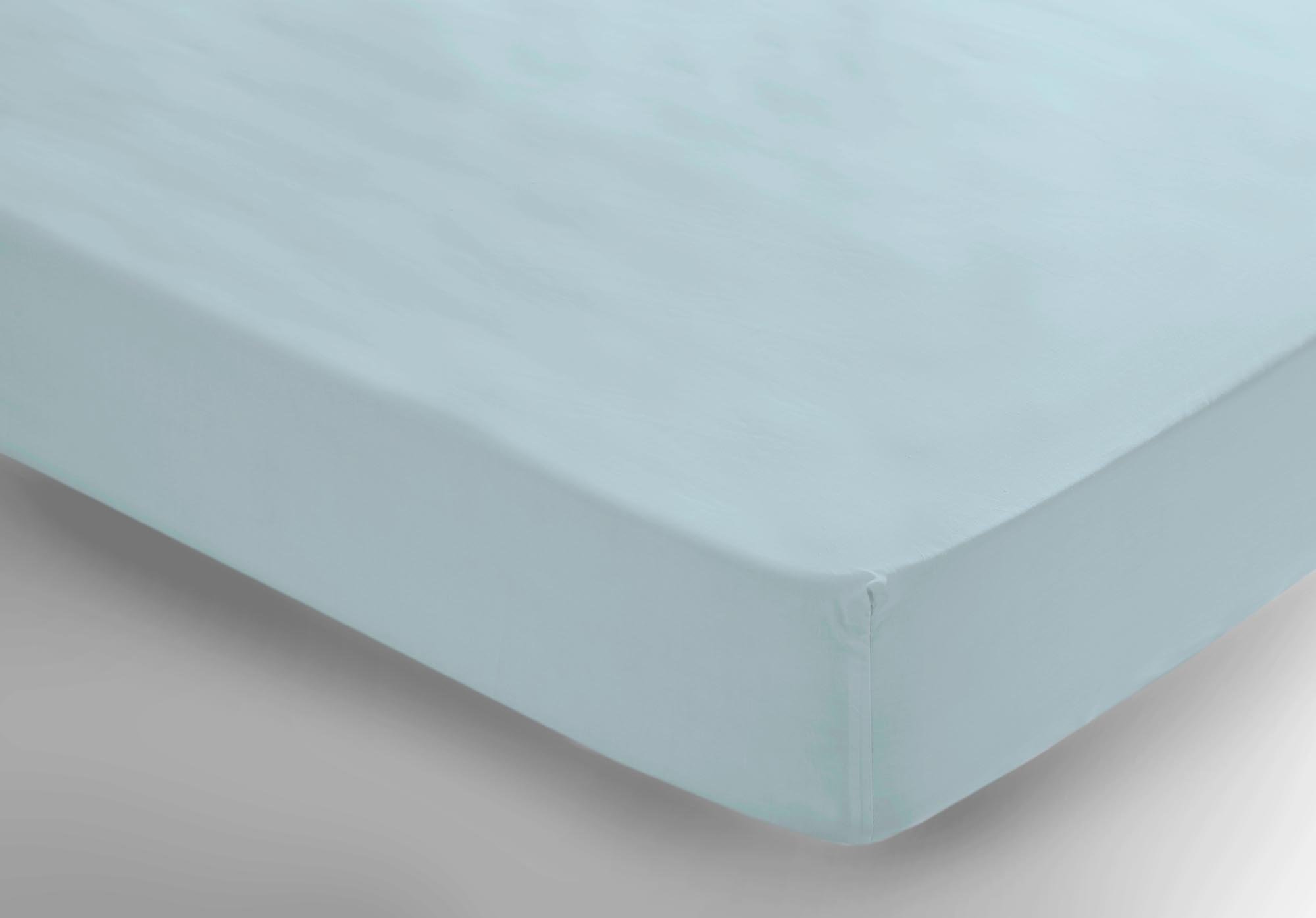 Belledorm Easycare Percale Fitted Sheet - Full Size, Duck Egg Blue - Soft & Durable Bed Sheet for Comfortable Sleep - Perfect for Guest Rooms, Dorms & Everyday Use