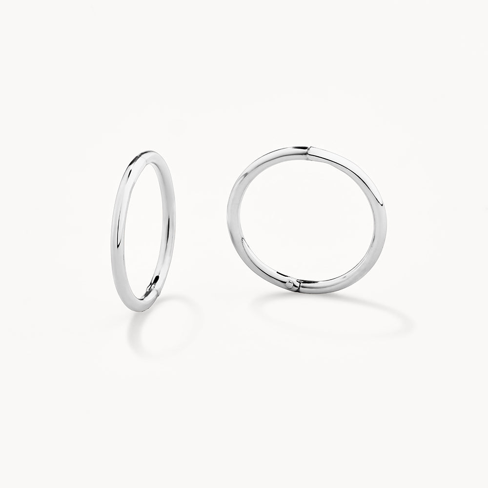 Polished Silver Sleeper Earrings for Women – Hypoallergenic & Comfortable for Everyday Wear, Sleep, and Work