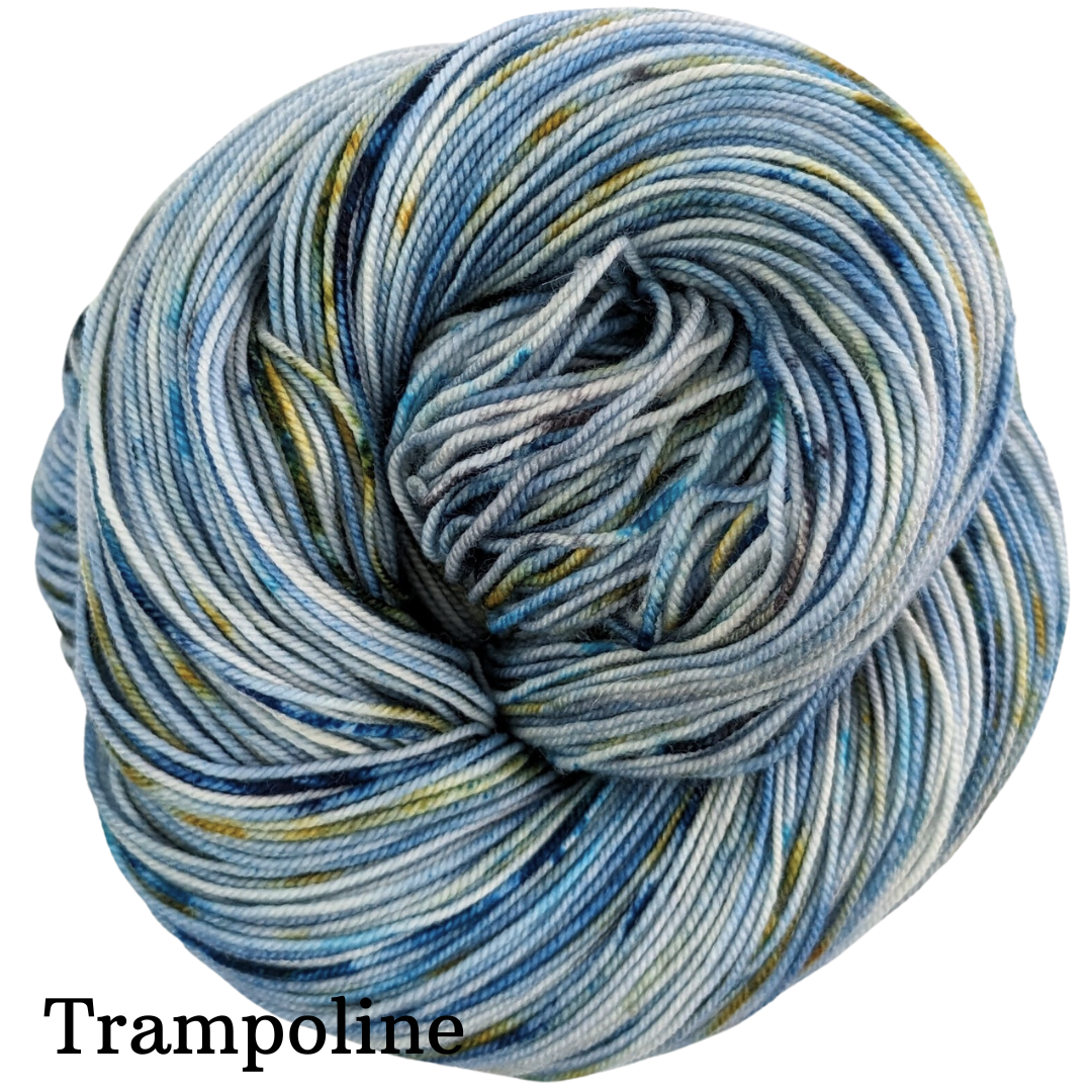 Knitcircus Yarns - Speckled Hand-Dyed Tuna Fish Color Skeins | Premium Ready-to-Ship Knitting Yarn | Perfect for Sweaters, Scarves & DIY Crochet Projects