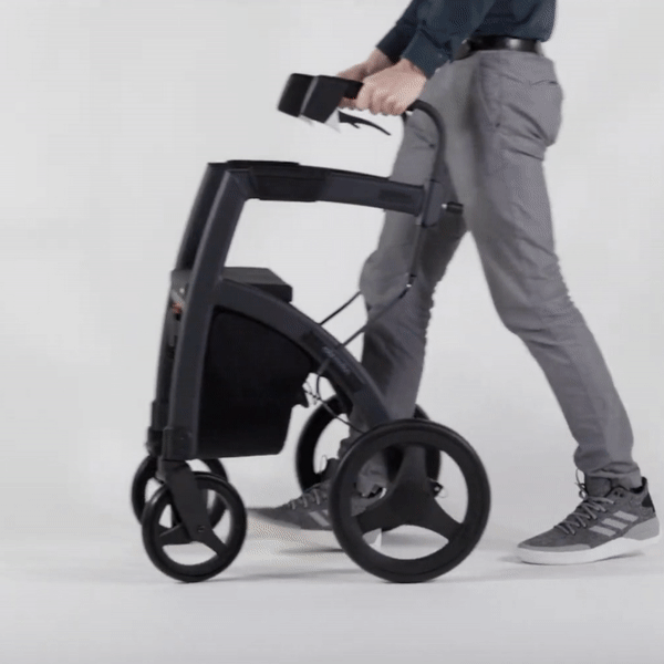 Rollz Motion Rhythm Rollator for Parkinson's - Lightweight Mobility Walker with Seat & Storage - Ideal for Seniors & Elderly Care at Home or Outdoors