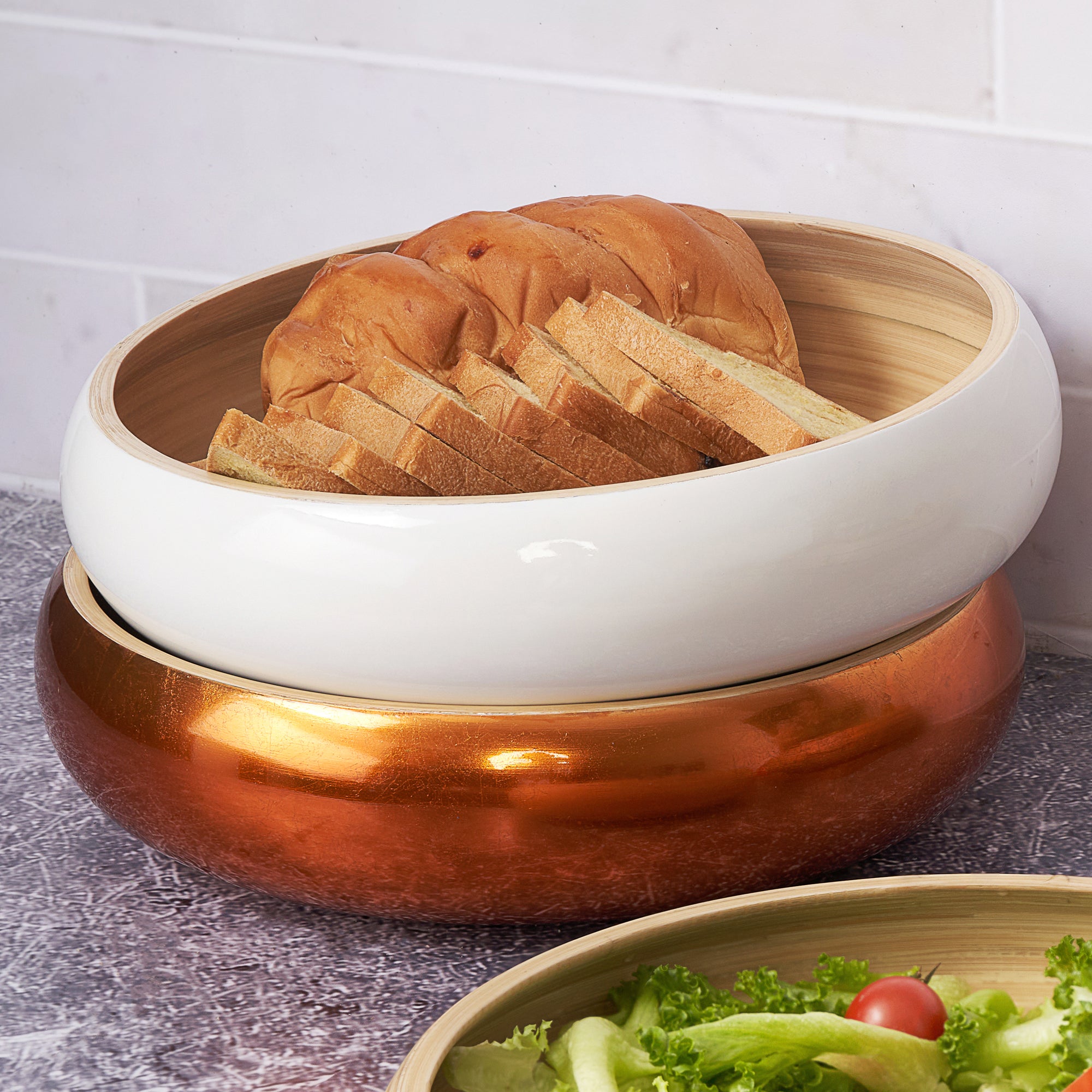 Lexa 12-Inch Bamboo Fruit Bowl – Eco-Friendly, Durable & Stylish Serving Bowl for Fresh Fruits, Snacks & Kitchen Decor