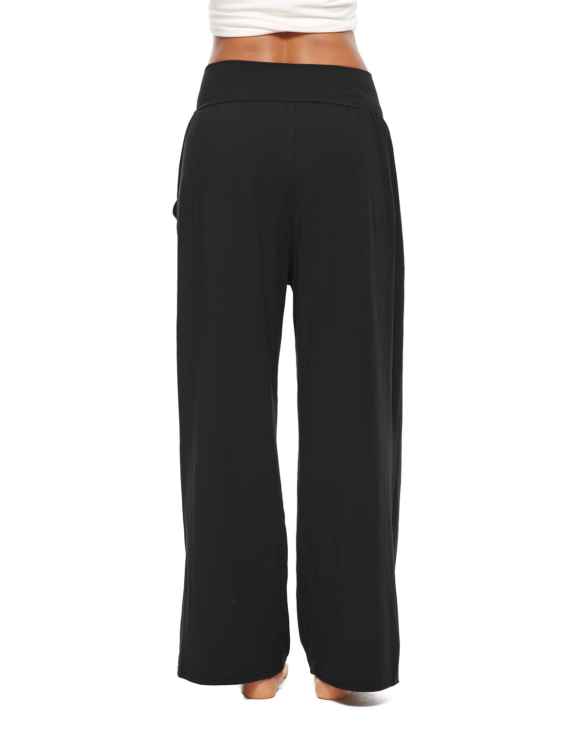 ZJCT Women's High Waisted Yoga Sweatpants - Soft Loose Fit Wide Leg Lounge Joggers with Pockets for Yoga, Gym, Running & Casual Wear