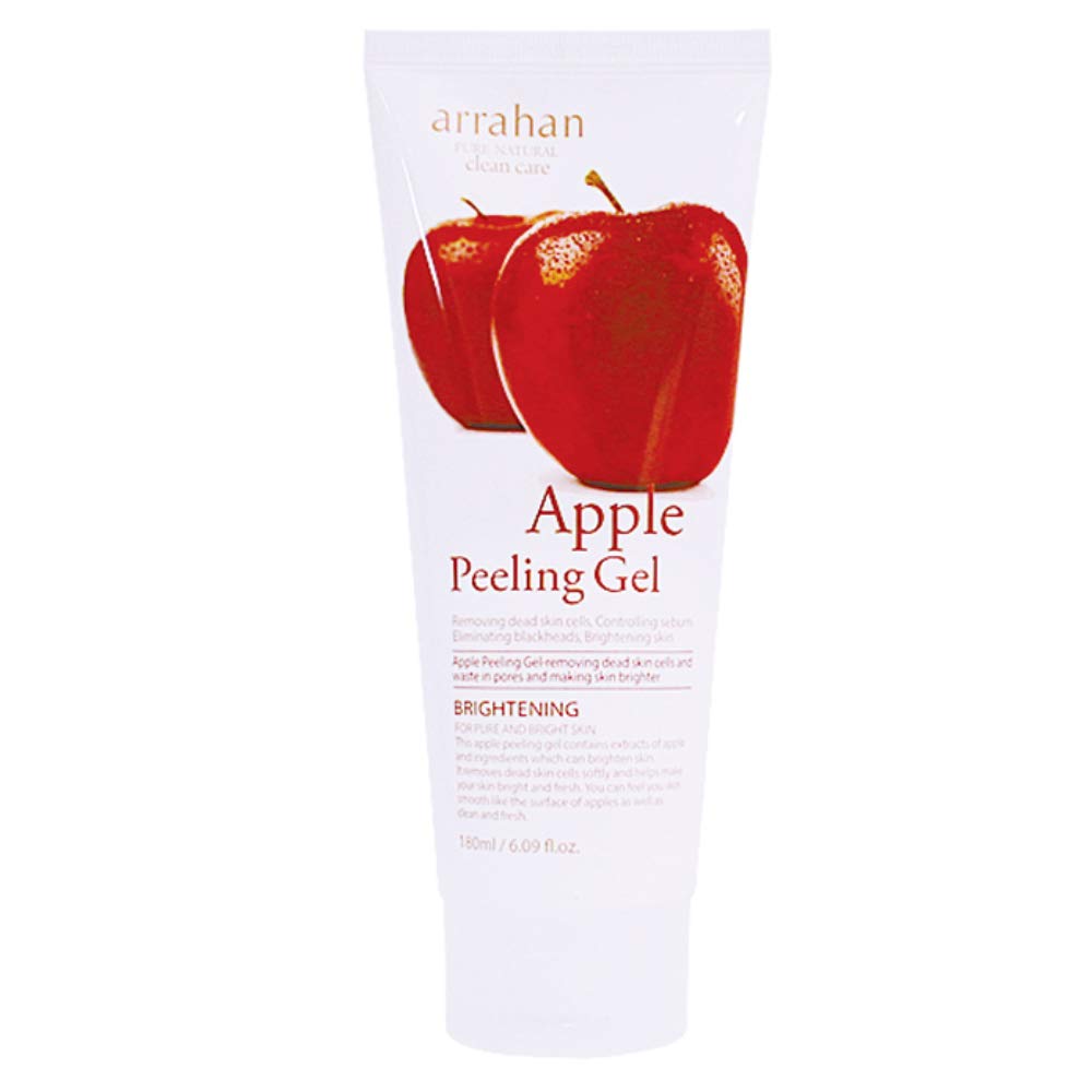 Arrahan Apple Peeling Gel 180ml (6.09 fl.oz) - Deep Cleansing, Blackhead Removal & Moisturizing Face Exfoliator for Smooth Skin | Perfect for Daily Skincare Routine & Acne-Prone Skin