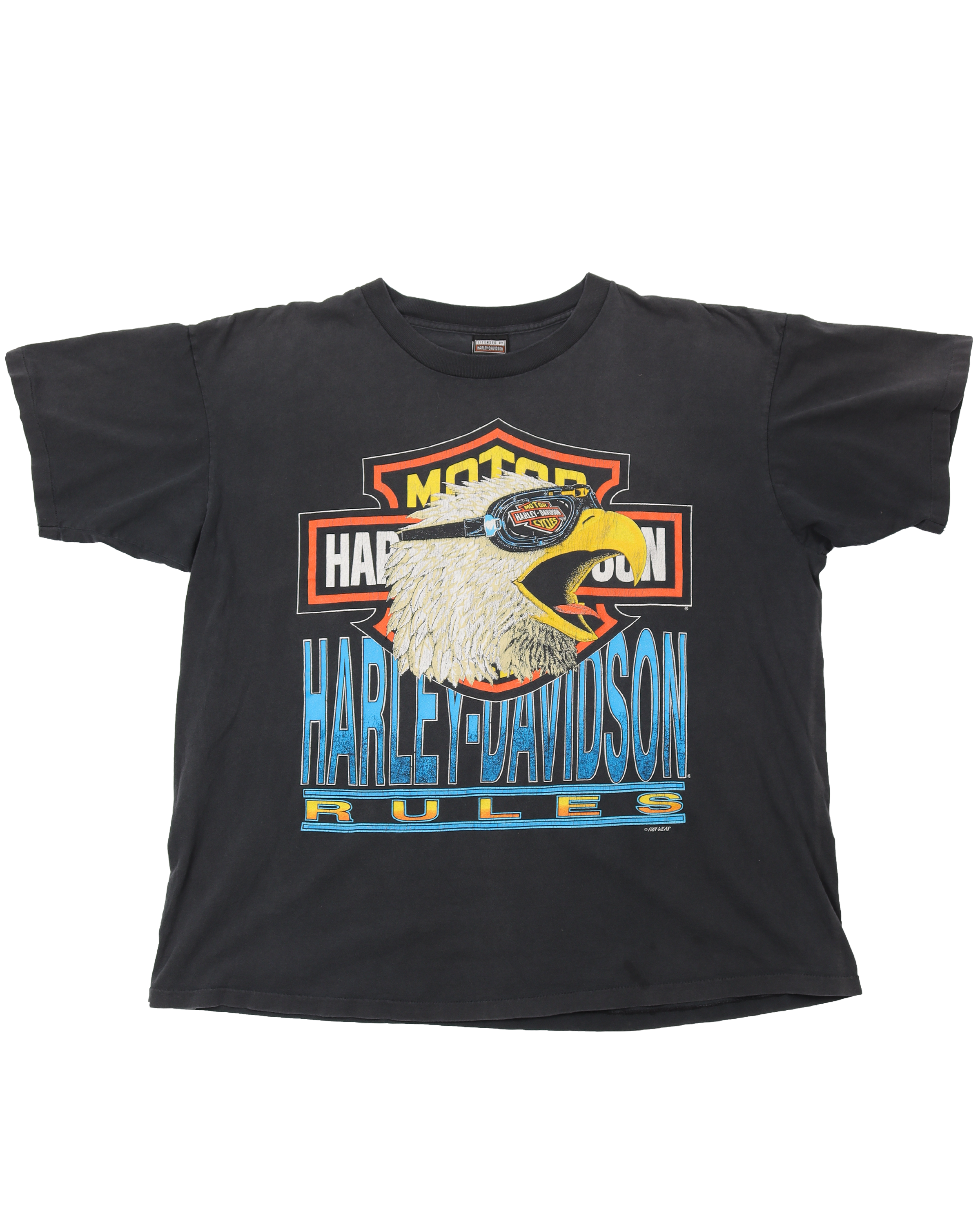 Vintage 1980s Harley Davidson Motorcycle T-Shirt for Men - Classic Biker Apparel for Riding, Casual Wear & Retro Fashion