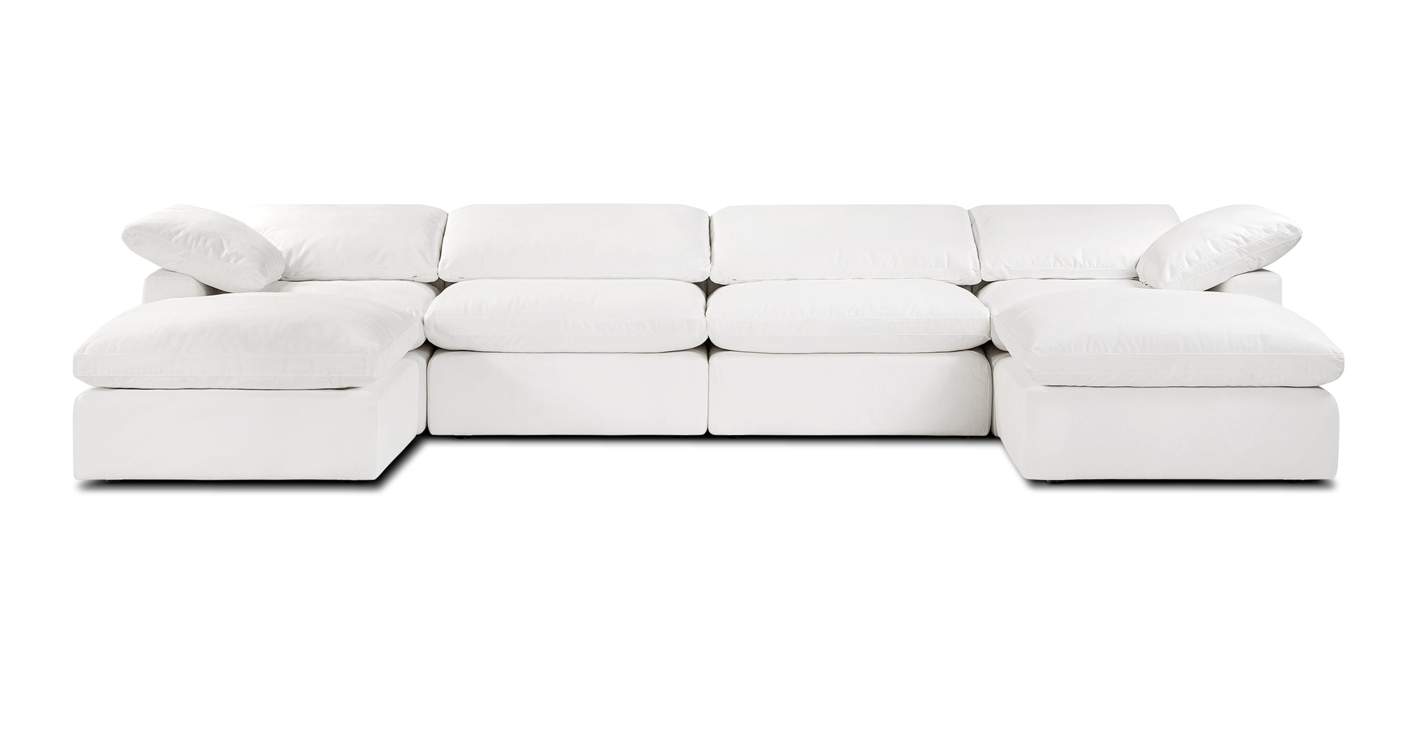 6-Seat Aspen Modular U-Shaped Sectional Sofa - Modern L-Shaped Living Room Couch for Large Spaces, Family Gatherings & Home Theater