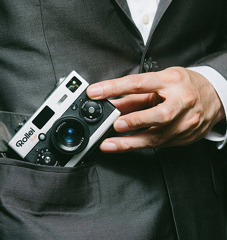 Rollei 35AF 35mm Film Camera Silver - Compact Vintage Analog Camera for Travel, Street Photography & Collectors