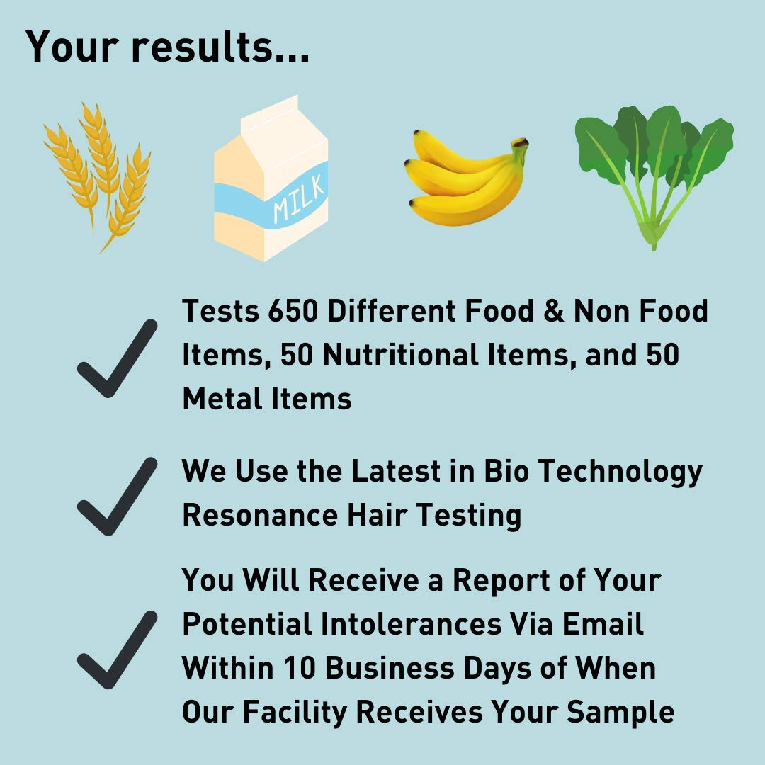 Best Hair Testing Kit for Food Intolerances | 750+ Items Tested | Food, Environmental & Heavy Metal Sensitivity Analysis | Ideal for Health Enthusiasts & Allergy Sufferers