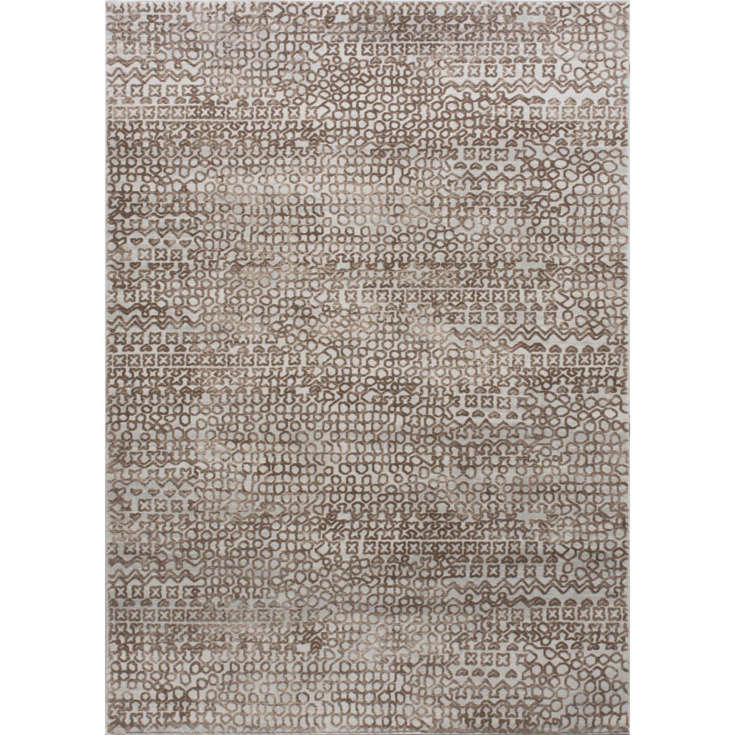 Renwil Polyester Rectangle Area Rugs - Brown & Grey Modern Design (58