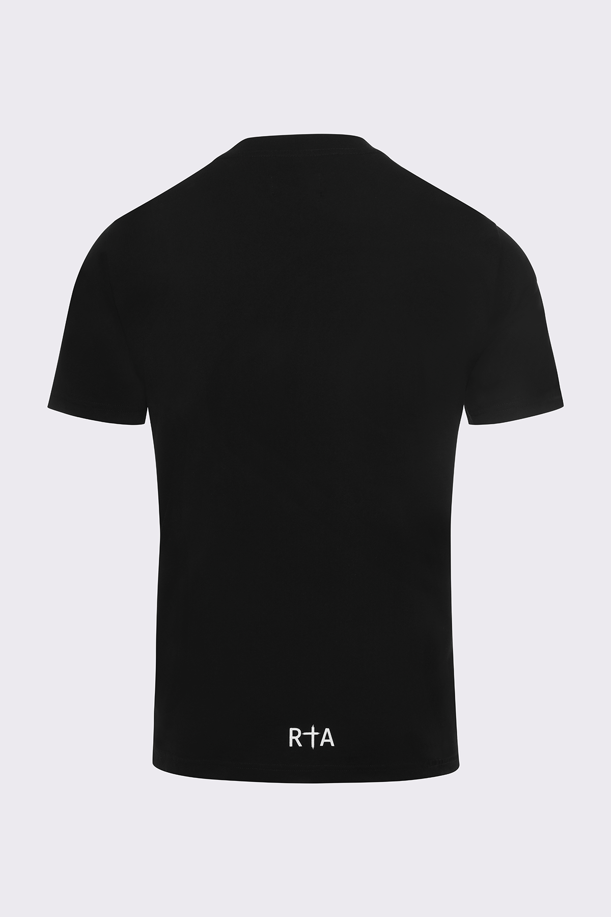 Liam Men's Short Sleeve T-Shirt with Front Logo - Black Casual Cotton Tee for Everyday Wear, Gym & Street Style
