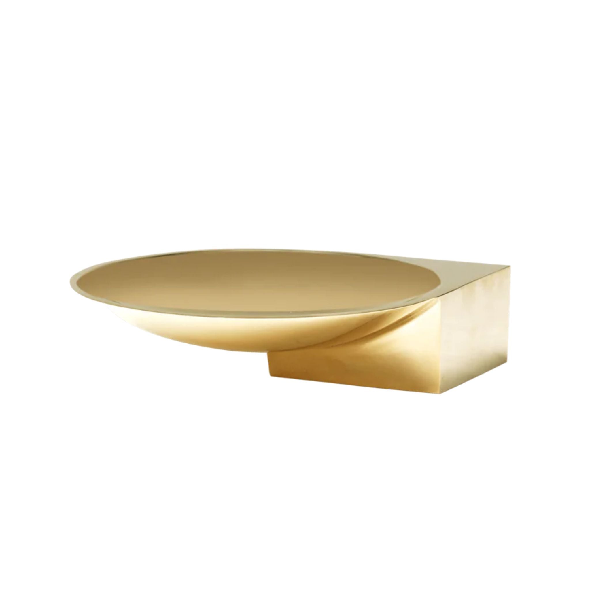FERM LIVING Santany Brass Bowl - 14cm Diameter - Elegant Home Decor for Dining Table, Kitchen Counter & Shelf Styling
