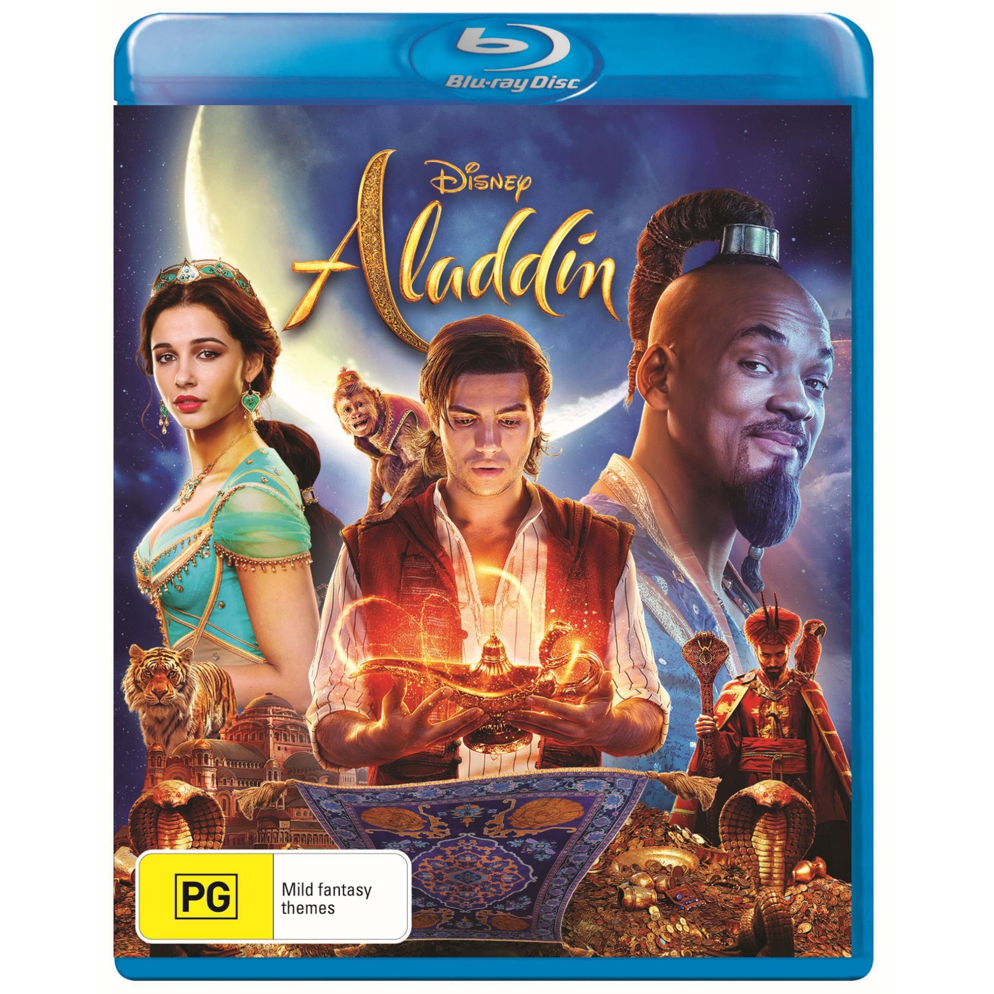 Aladdin 2019 Blu-ray DVD - Disney Movie Collection with Bonus Features - Perfect for Family Movie Nights & Disney Fans