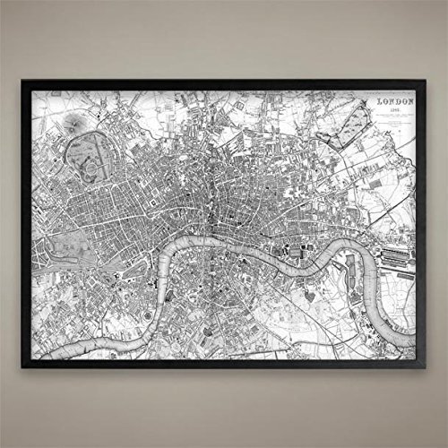 London Map Print Wall Art - Home & Office Decor for Living Room