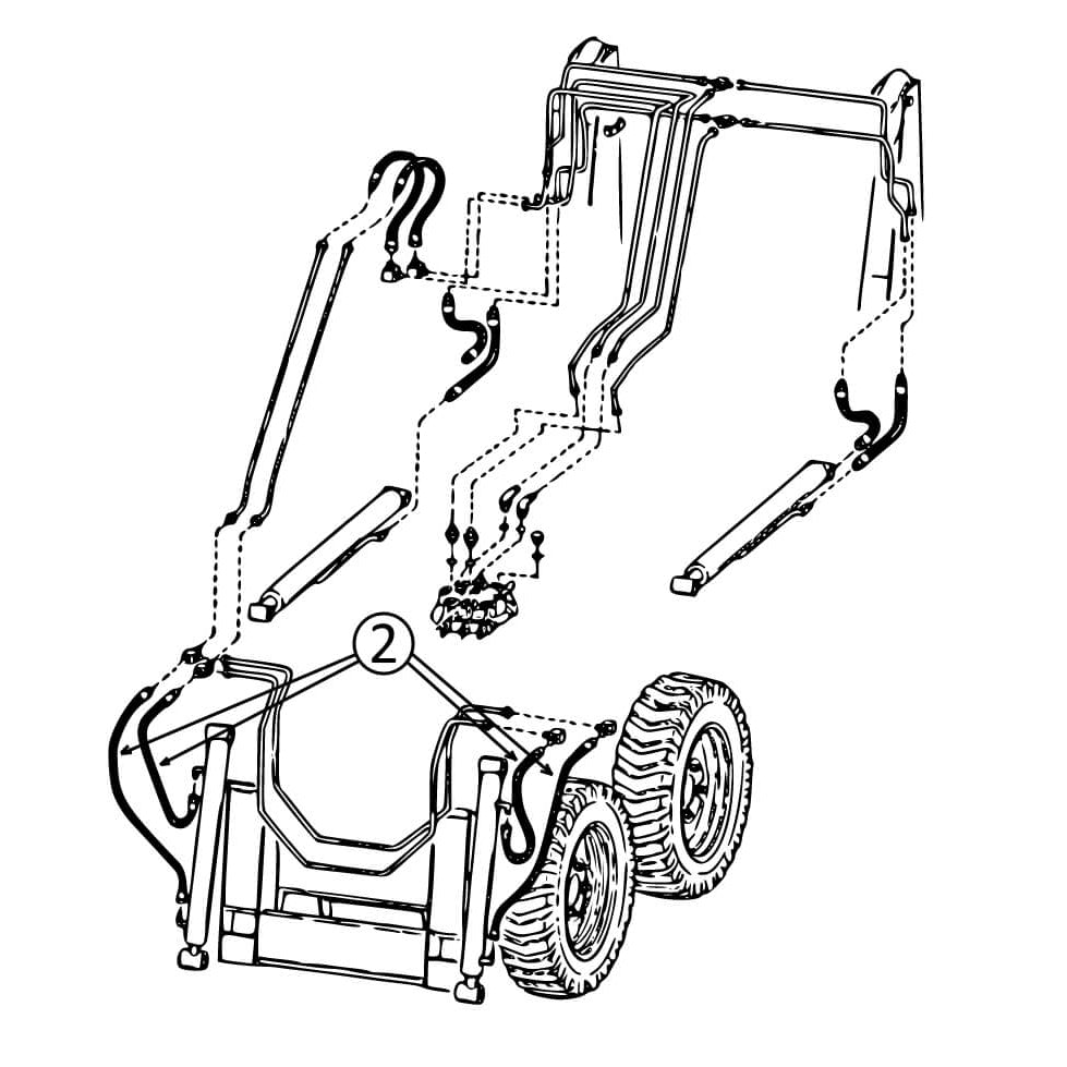 Bobcat 310 & 313 Hydraulic Hose Replacement for Loader Bucket Tilt Cylinders - Heavy Duty Construction Equipment Parts for Excavators & Tractors - Perfect for Farming, Landscaping & Construction Projects