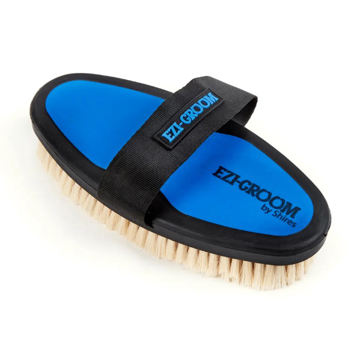 EZI GROOM Grip Body Brush with Goat Hair - Gentle Pet Grooming Brush for Dogs & Cats - Perfect for Shedding, Massage & Coat Care at Home