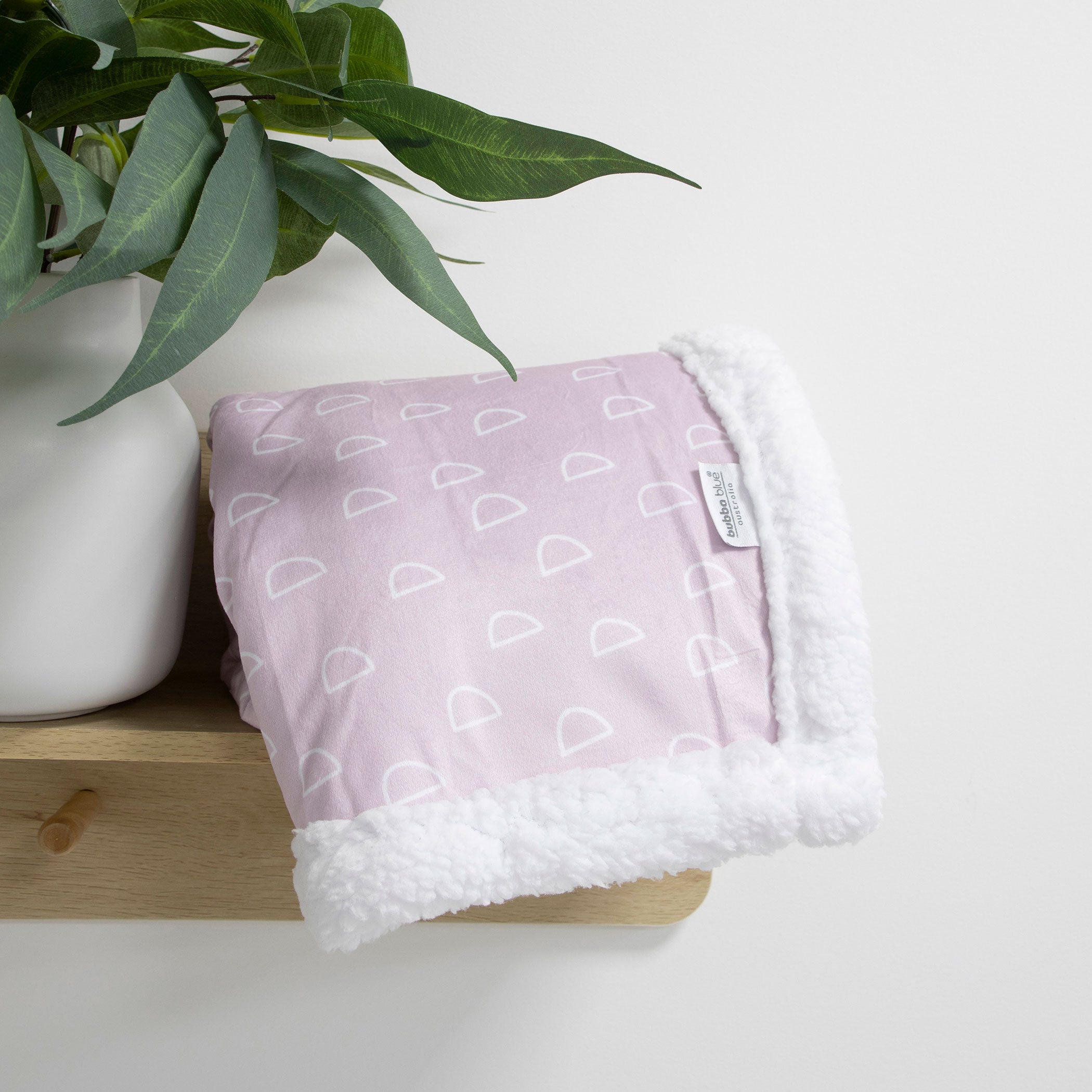 Nordic Velour Cuddle Blanket with Fleece Lining - Soft Plush Throw Blanket for Sofa, Bed & Couch - Cozy Winter Blanket for Home, Office & Travel - Lilac