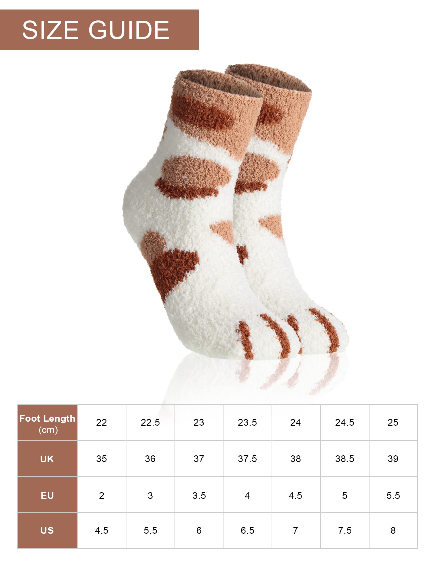 Hicarer 3 Pairs Cat Claw Socks - Cozy Winter Warm Slippers for Women - Perfect for Home & Sleep