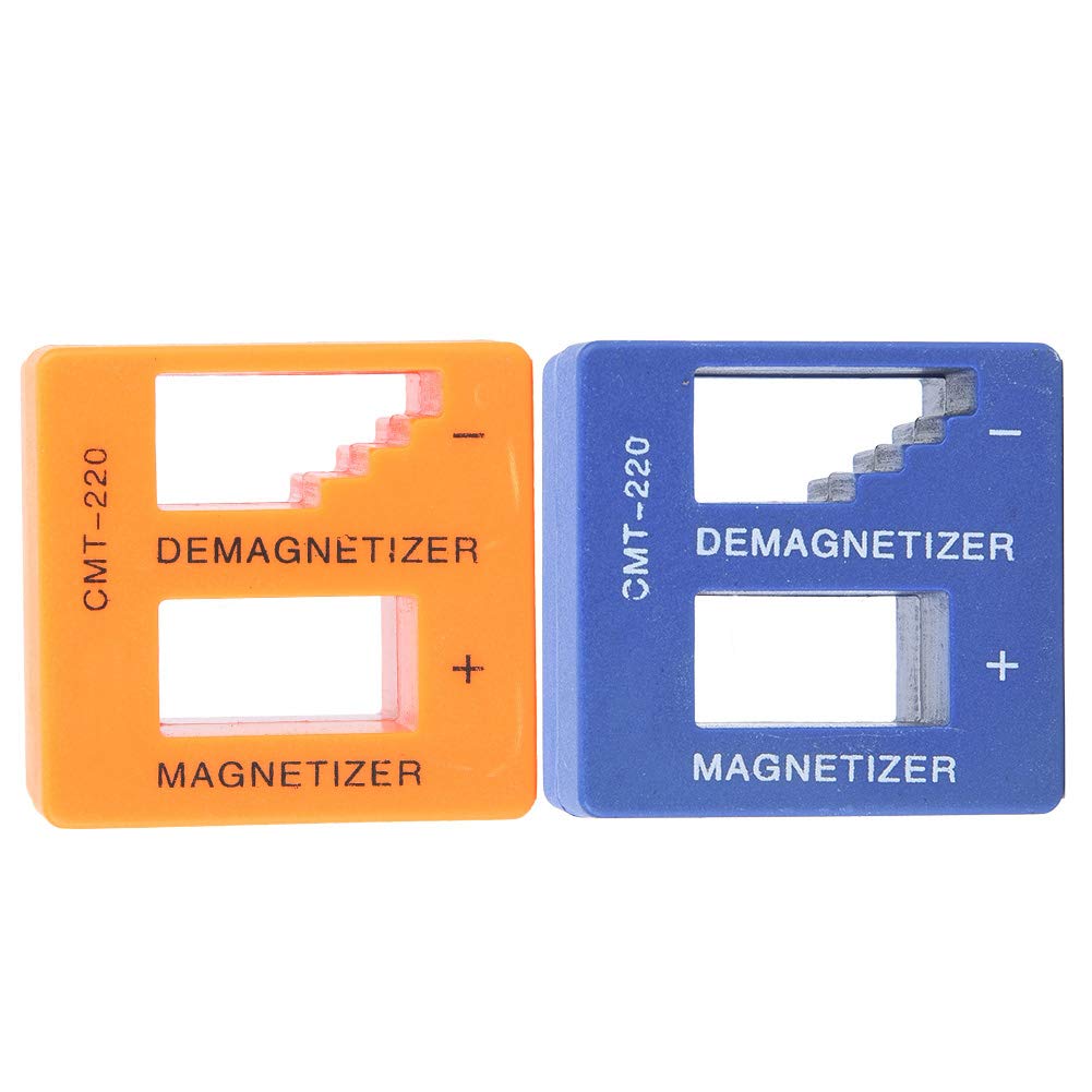2 in 1 Quick Magnetizer Demagnetizer Tool - 2 Pack Plastic Screwdriver Magnetizing Device for Easy Screw Handling & Equipment Maintenance | Perfect for DIY, Electronics Repair & Home Improvement Projects