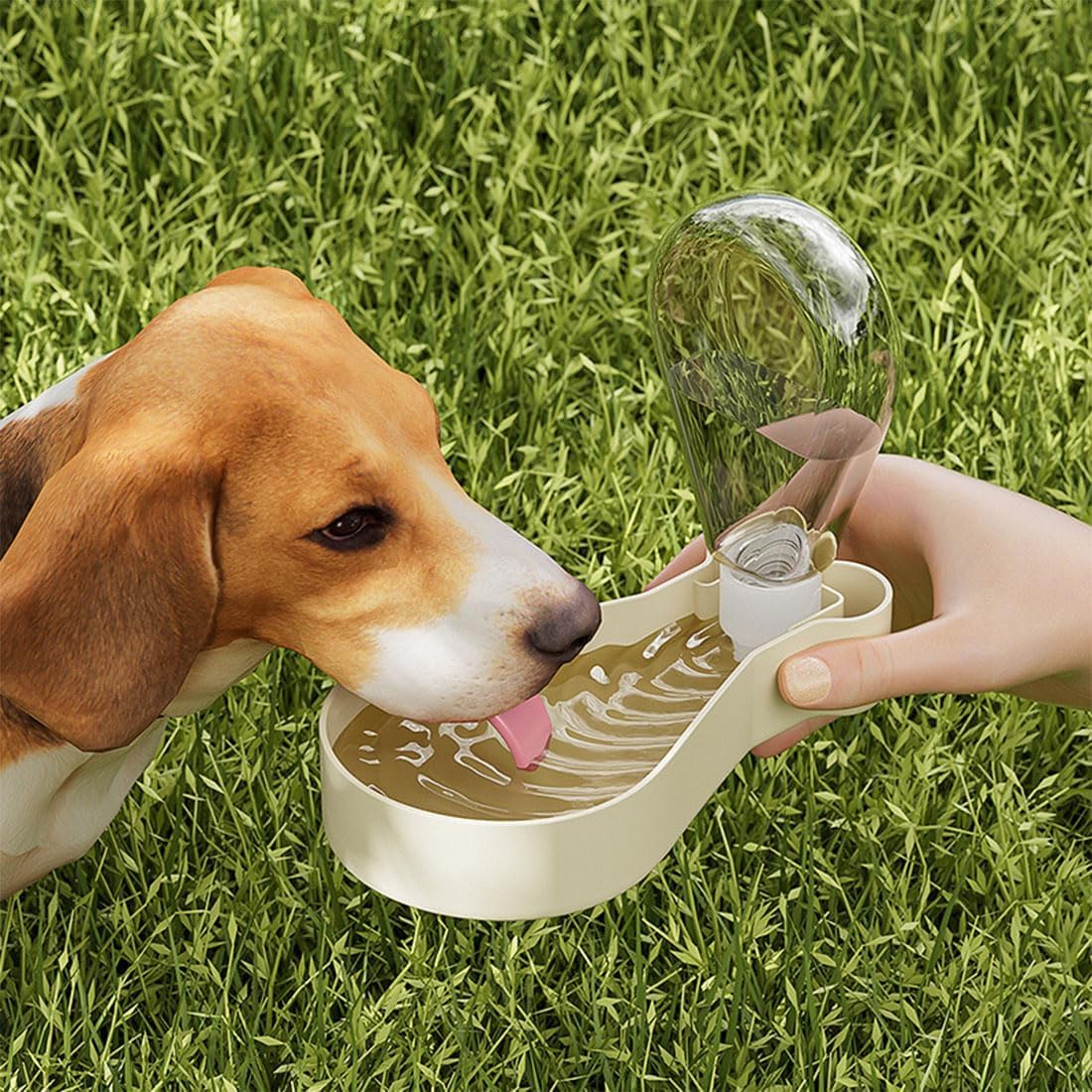 2-in-1 Pet Travel Food & Water Container - Portable Chicken Leg Shaped Bowl for Dogs & Cats | Perfect for Hiking, Camping & Road Trips