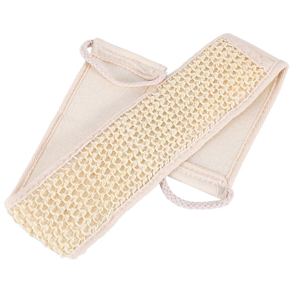 Natural Loofah Shower Strap - Exfoliating Back Scrubber & Massager for Men & Women | Lightweight Bath Sponge for Skin Care & Body Wash | Perfect for Daily Shower, Spa & Exfoliation Routine