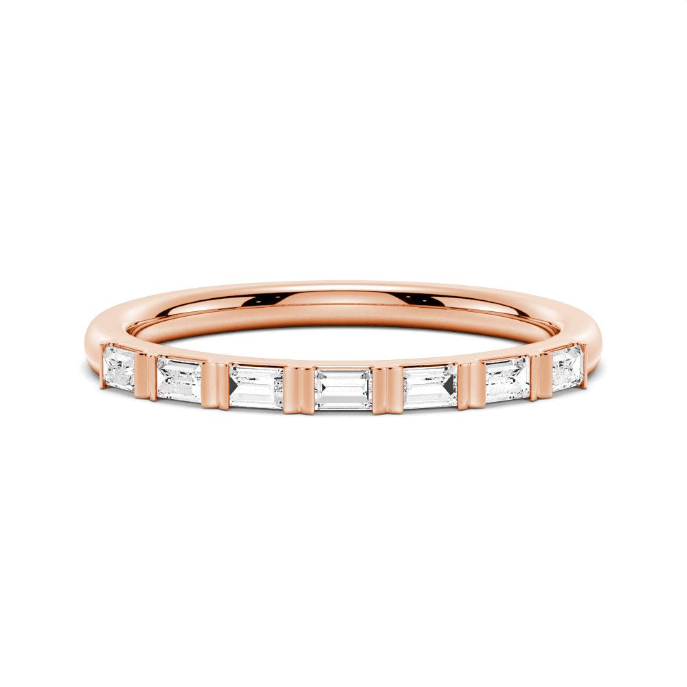 7 Stone Baguette Cut Moissanite Wedding Band for Women - Durable & Sparkling Engagement Ring - Perfect for Bridal, Anniversary & Special Occasions