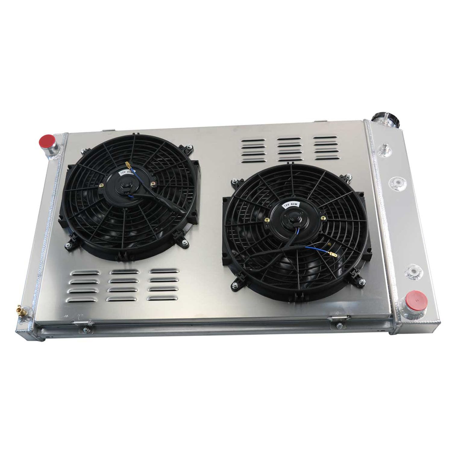 716 Aluminum Radiator for 1973-1991 Chevy Cheyenne Blazer C10 C20 K10 K20 K30 GMC Jimmy C1500 C2500 C3500 Pickup Truck - 3 Row Core Radiator with Shroud & Fan Relay Kit - Perfect for Off-Roading, Towing & High-Performance Cooling