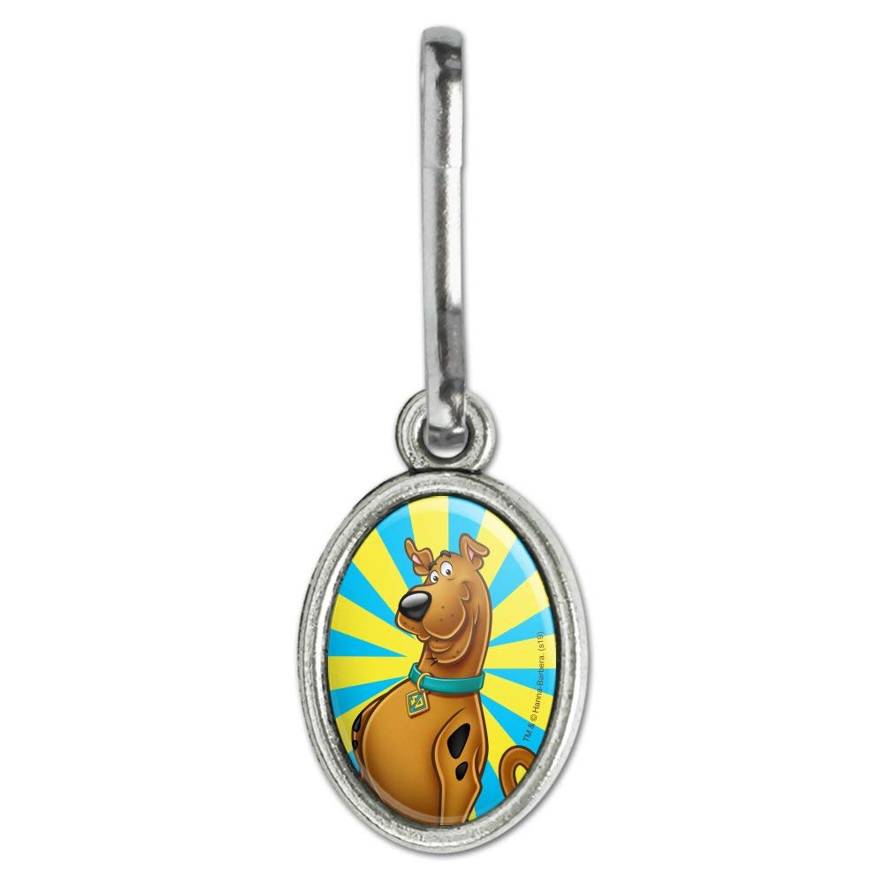 Vintage Scooby-Doo Character Antique Oval Charm - Zipper Pull Aid for Clothes, Purse, Suitcase & Backpack - Cute Cartoon Dog Accessory for Travel & Everyday Use