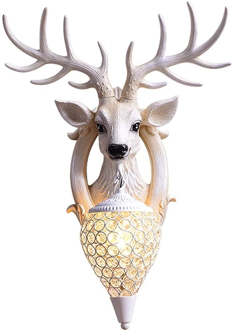 Stylish Deer Head Wall Sculpture - Modern Animal Head Wall Lamp for Living Room Decor, Bedroom, or Office Background | Elegant Wall Hanging Light Fixture (Color: A) - Perfect for Rustic, Farmhouse, or Contemporary Interior Design