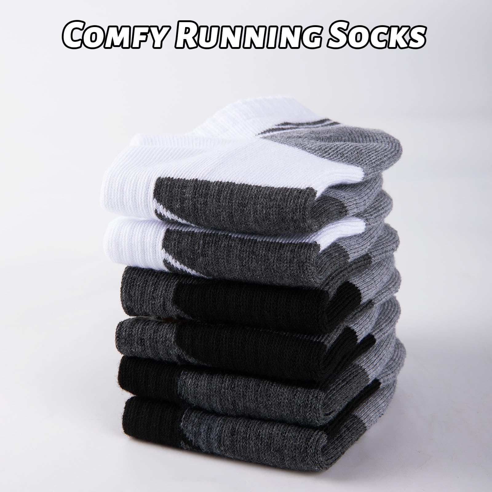 Eallco 10 Pairs Men's Ankle Socks - Low Cut Breathable Casual Socks for Men - Perfect for Running, Gym, Work & Everyday Wear