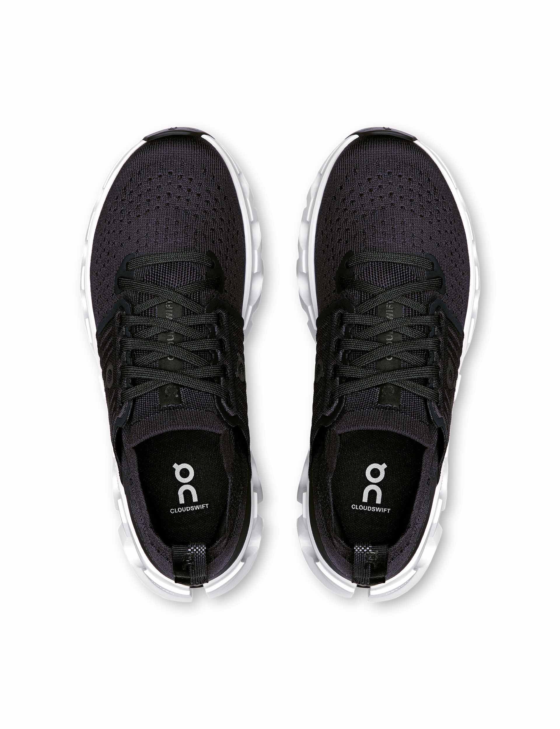 Cloudswift 4 Running Shoes - Black/White - Lightweight Cushioned Sneakers for Men & Women - Perfect for Jogging, Gym Workouts & Daily Wear