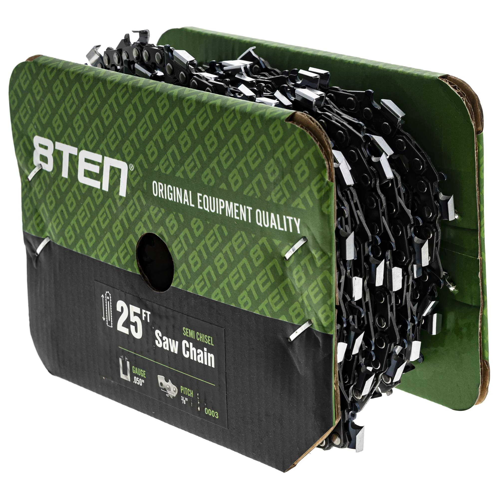 8TEN Bulk Chainsaw Chain Reel - Semi Chisel 25ft .050 Gauge 3/8