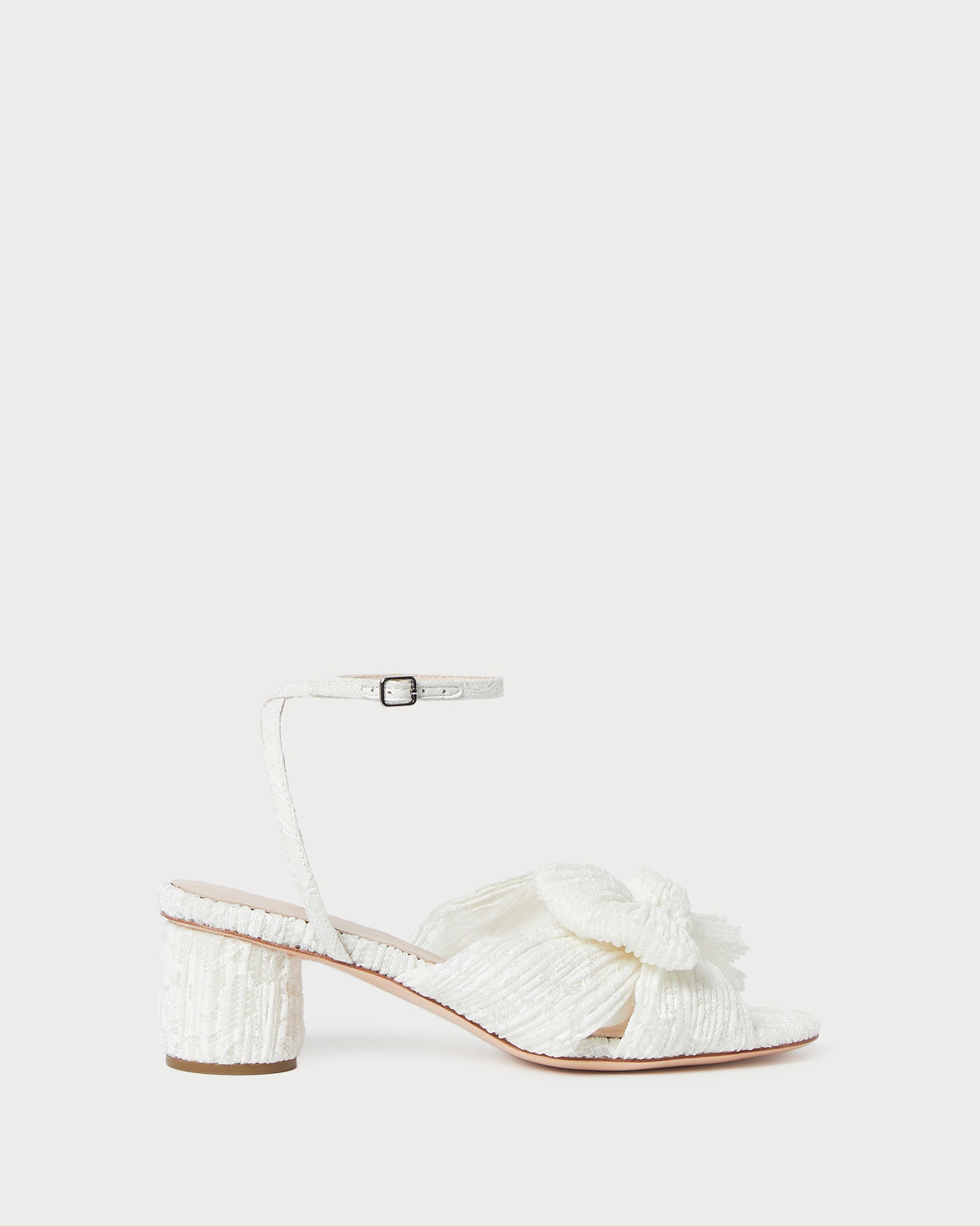 Elegant White Lace Bow Heels for Women - Comfortable Wedding Party Shoes | Perfect for Bridal, Prom, Evening Events and Special Occasions