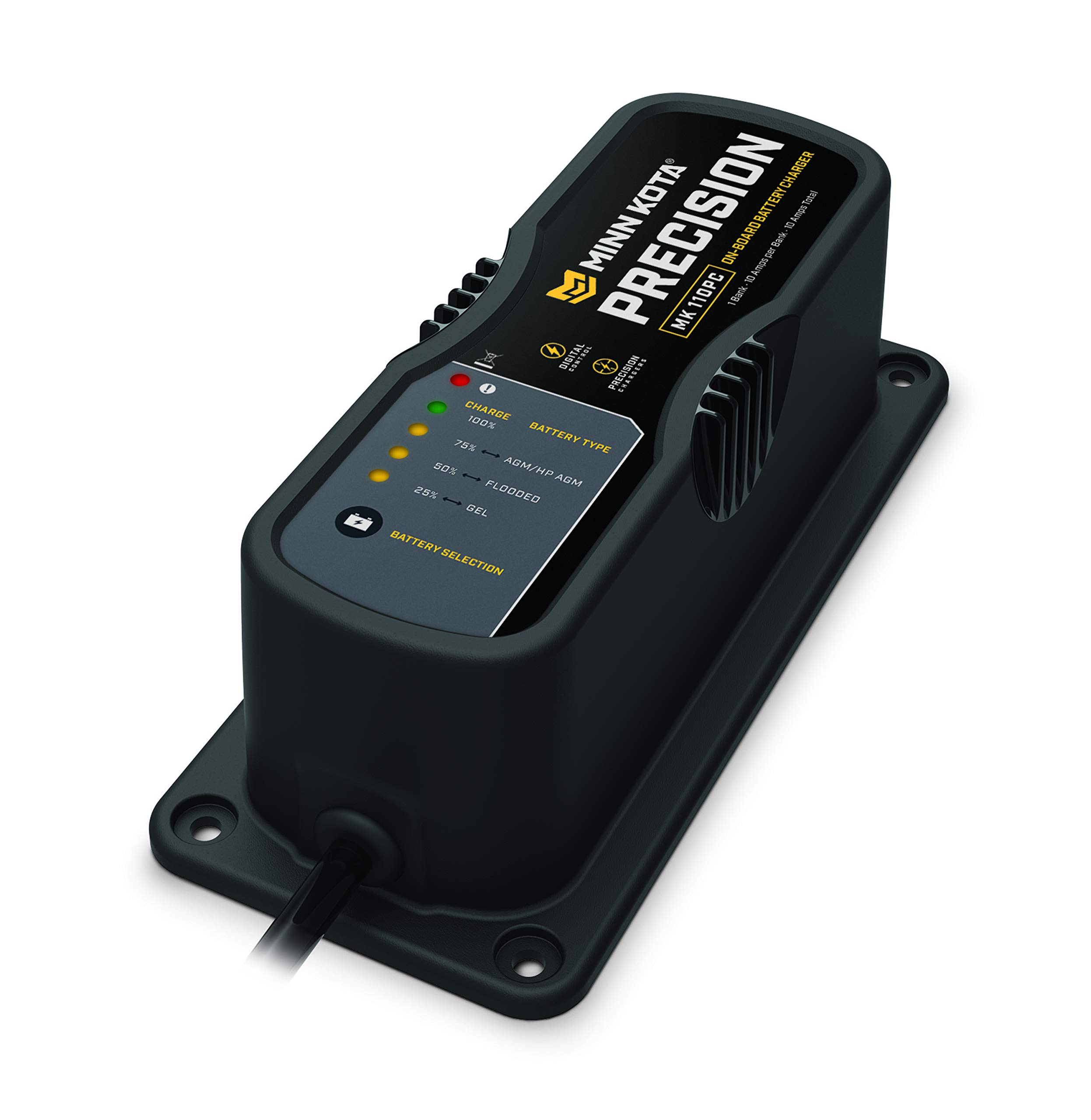 Minn Kota Precision On-Board Marine Battery Charger - 3 Bank 15A - Waterproof & Corrosion Resistant - Perfect for Bass Boats, Fishing Vessels & Marine Applications