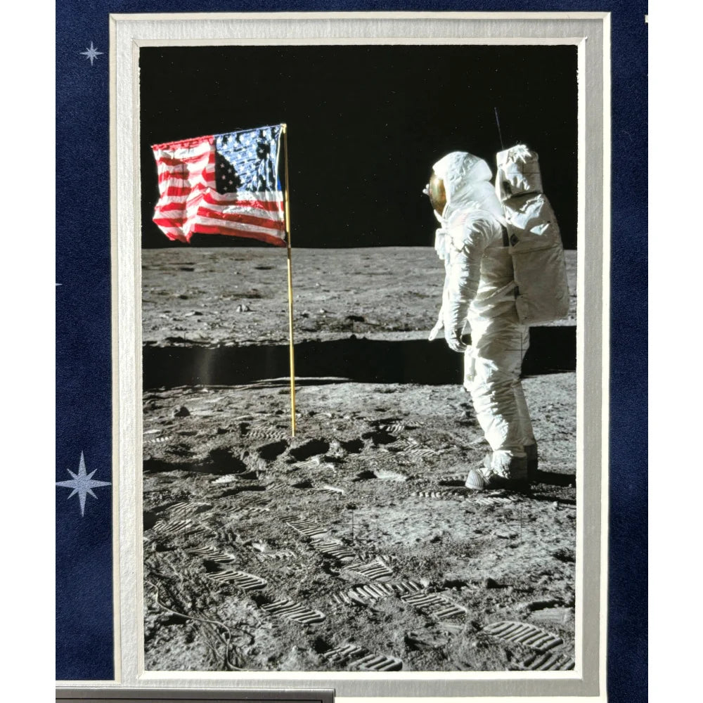 Buzz Aldrin Autographed Apollo 11 Moon Landing Framed Photo - JSA Certified NASA Signed Memorabilia - Perfect for Space Enthusiasts & Home Office Decor