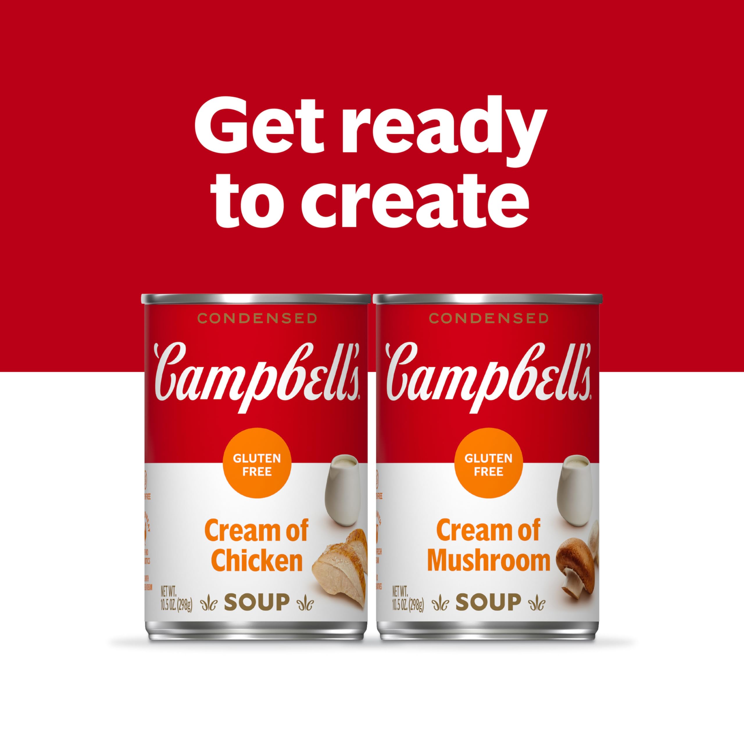 Campbell's Gluten Free Condensed Cream of Chicken Soup - 10.5 oz Can (Pack of 12) | Easy Cooking for Casseroles, Soups & Recipes | Quick Meal Prep Solution