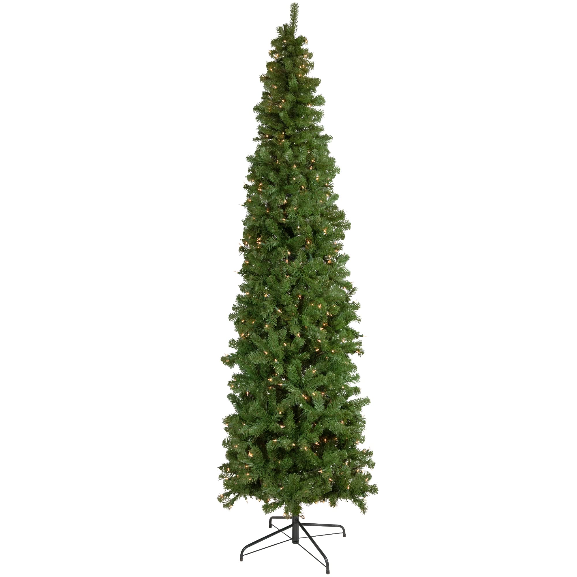 Northlight 7.5' Pre-Lit Hazelton Spruce Pencil Artificial Christmas Tree with Clear Lights - Perfect for Small Spaces & Holiday Home Decor