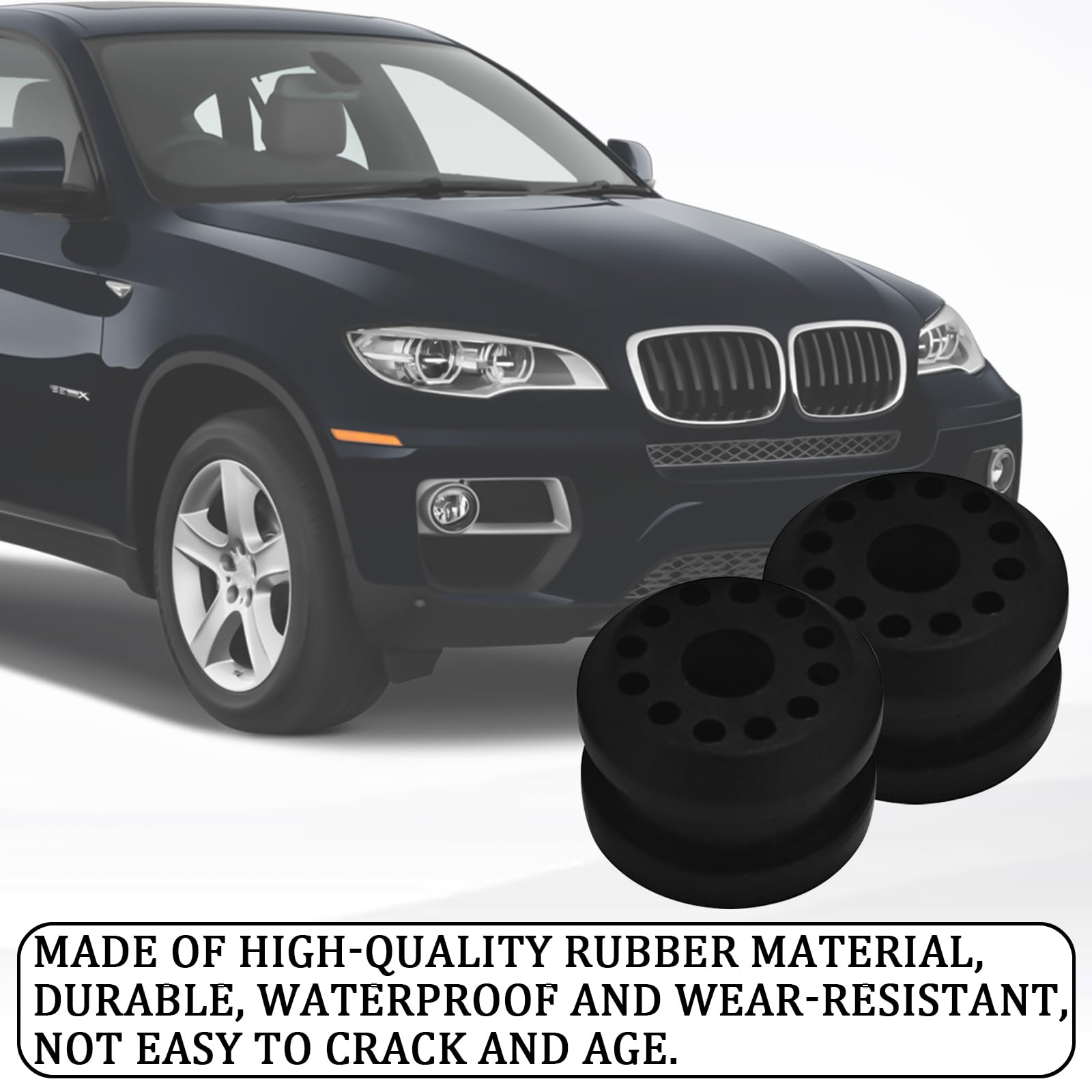 2PCS Transfer Case Shift Linkage Bushing Kit with 2 E-Clips - OEM#68078974AA 68078975AA Replacement for Dodge Ram 1500 2500 3500 - Fix Loose Shifting & Improve Gear Performance for Off-Road & Towing