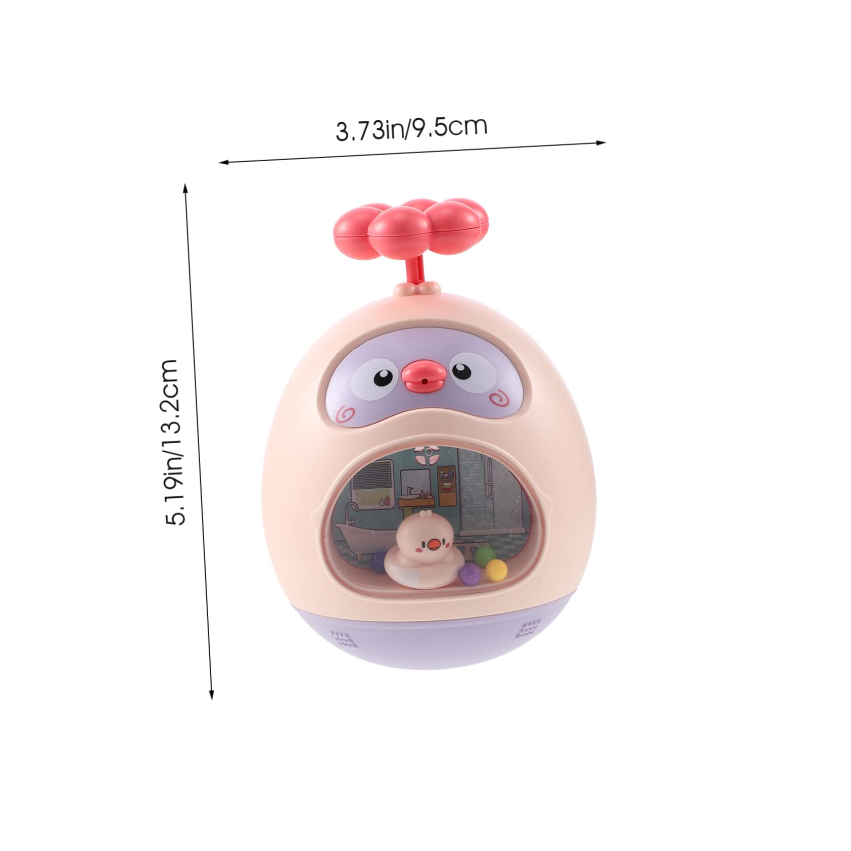 BrightFufu Tumbler Toy - Cute Animal Shower & Bath Toys for Kids, Fun Bathtub Water Play, Non-Toxic ABS Plastic, Pink - Perfect for Toddler Bath Time & Sensory Play