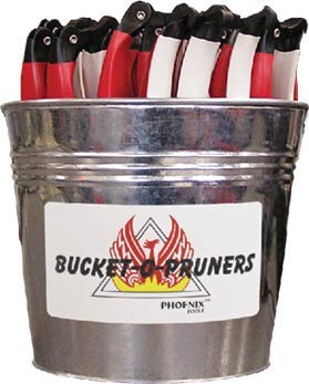 24-Pack Red & White Manual Pruners with Japanese Tempered Steel Blades - High Carbon Steel Hook & Flat Blade Design - Perfect for Gardening, Landscaping, and Professional Horticulture Use
