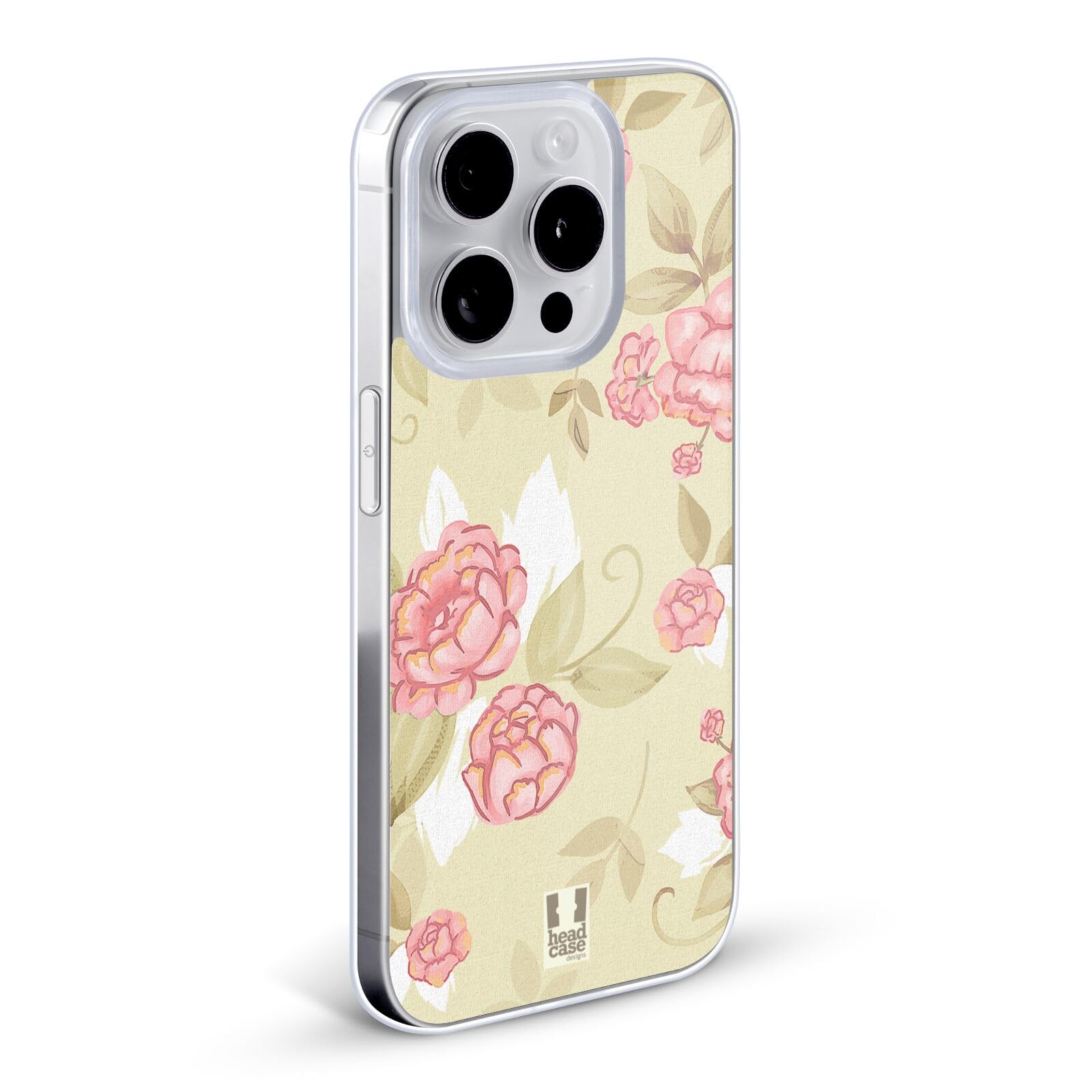 Vintage Roses French Country Soft Gel Phone Case Compatible with Apple iPhone 12 & iPhone 12 Pro - Stylish Protective Cover for Everyday Use, Travel & Gifts