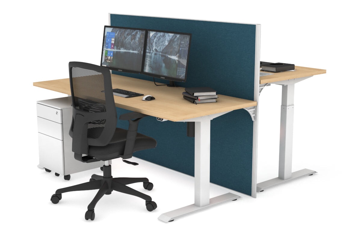 Just Right Height Adjustable 2 Person Workbench [47.2'' x 27.6''] - Perfect for Garage, Workshop & Office Collaboration