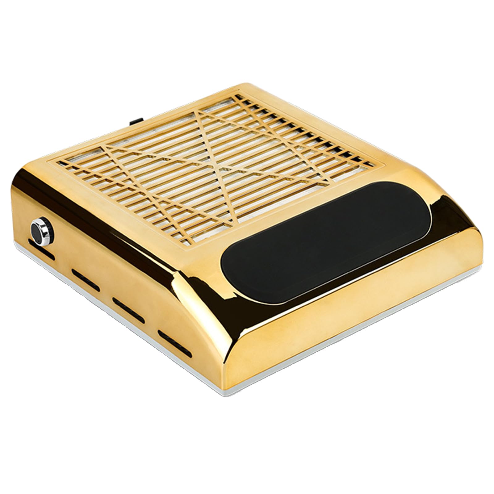ANMECS 80W Professional Nail Dust Vacuum Cleaner with Adjustable Speed - Manicure Pedicure Dust Collector for Nail Salons & Home Use - Includes Hand Rest Pad (Gold) - Perfect for Nail Technicians & DIY Nail Care