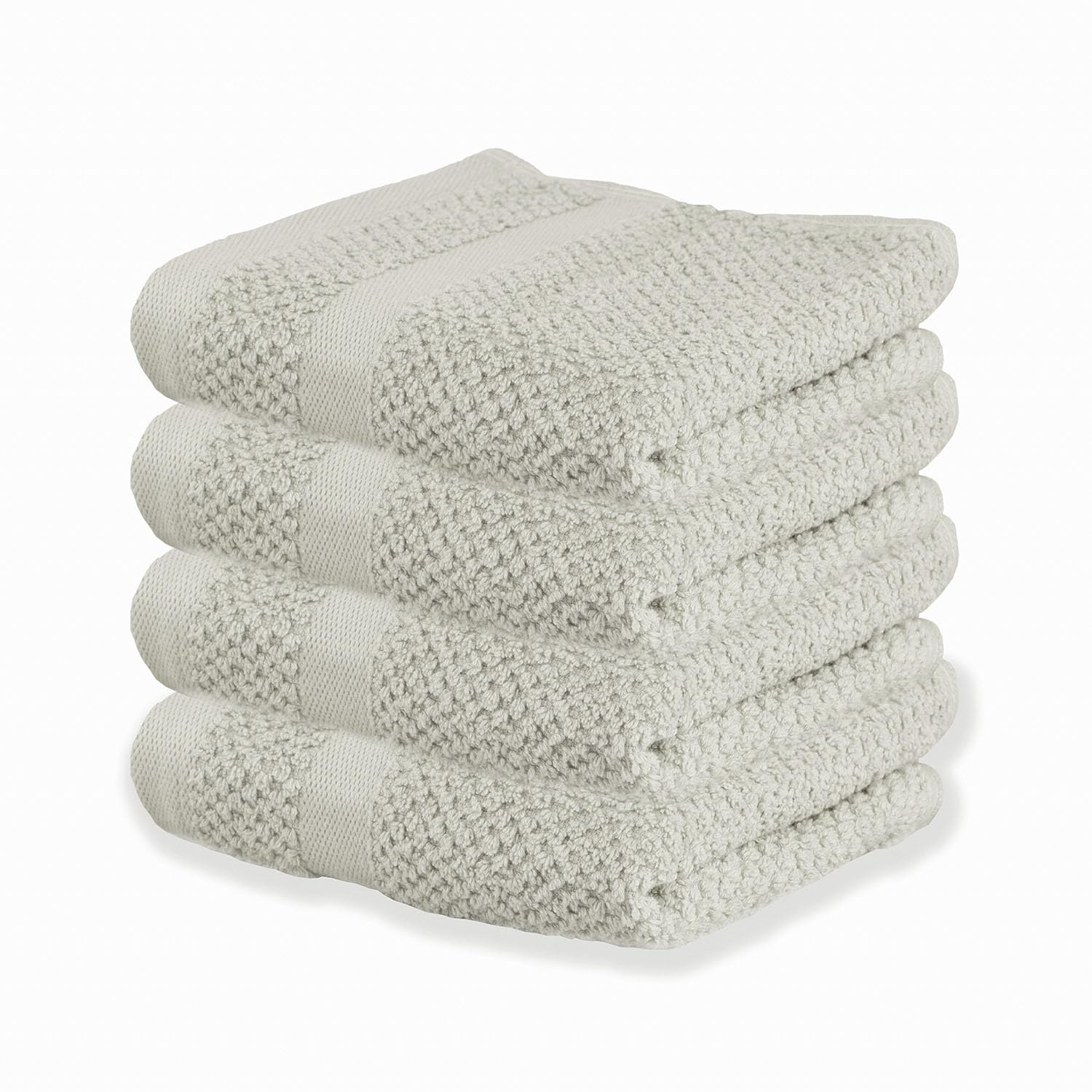 Premium 100% Combed Cotton Face Towels Set of 4 - Ultra Soft & Highly Absorbent Luxury Spa & Hotel Collection for Gentle Facial Care, Skincare Routine & Bathroom Essentials