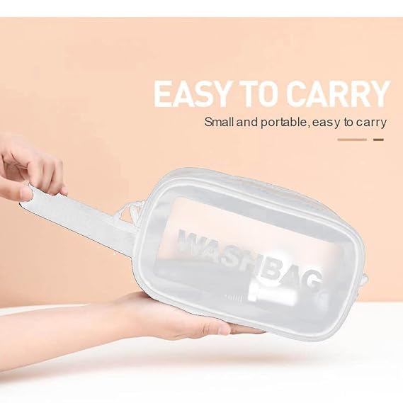 Waterproof Makeup Organizer Bag for Women - Portable Travel Cosmetic Case with Multiple Compartments, Small Black/White - Perfect for Gym, Travel & Daily Storage