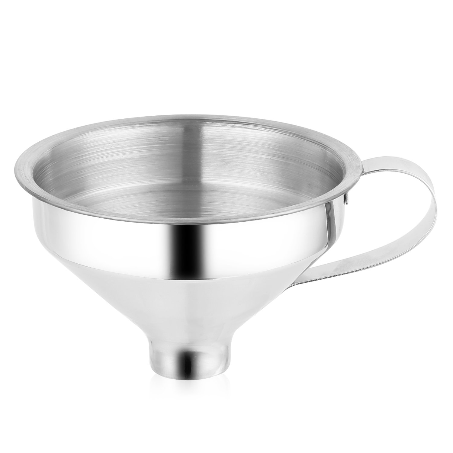 Premium Aozita 18/8 Stainless Steel Spice Funnel with Ergonomic Handle - Professional Kitchen Tool for Transferring Spices to Jars | Ideal for Home Cooking, Baking & Pantry Organization