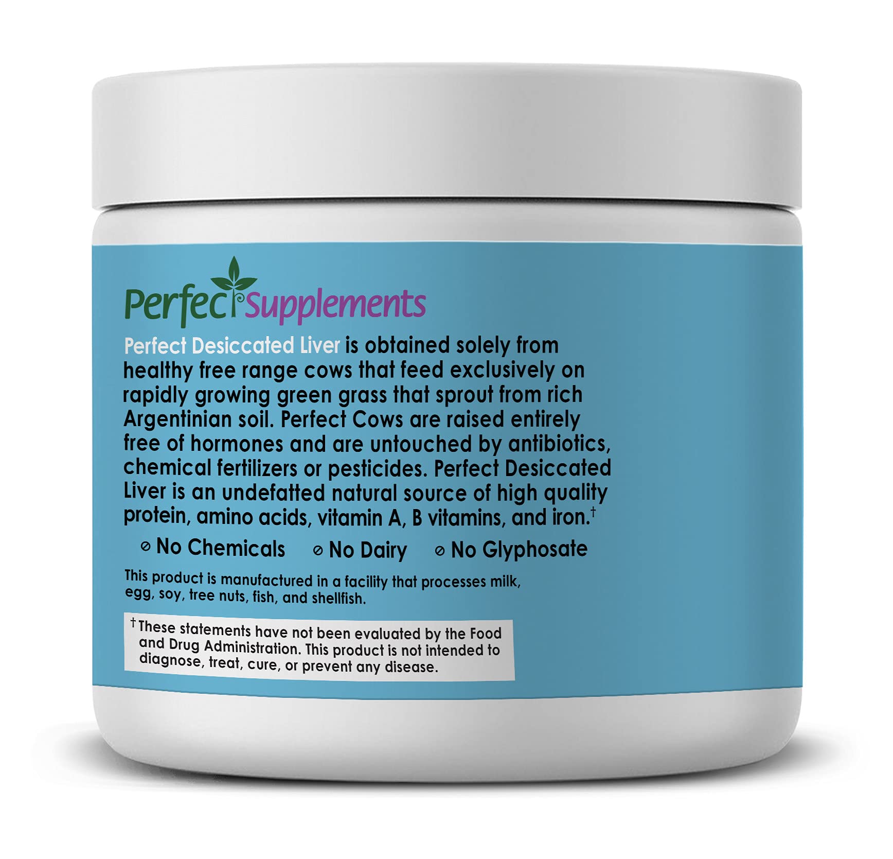 Perfect Desiccated Beef Liver Powder - 180g Undefatted, Grass-Fed, Natural Protein Source Rich in Iron, Vitamin A & B12 - Supports Energy, Immunity & Muscle Recovery - Ideal for Keto, Paleo & Fitness Enthusiasts