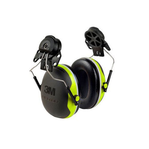 3M X4P3E PELTOR Cap Attached Safety Earmuffs - NRR 25 dB Hearing Protection for Shooting, Construction & Industrial Use - Comfortable Noise Reduction Ear Muffs for Work & Outdoor Activities
