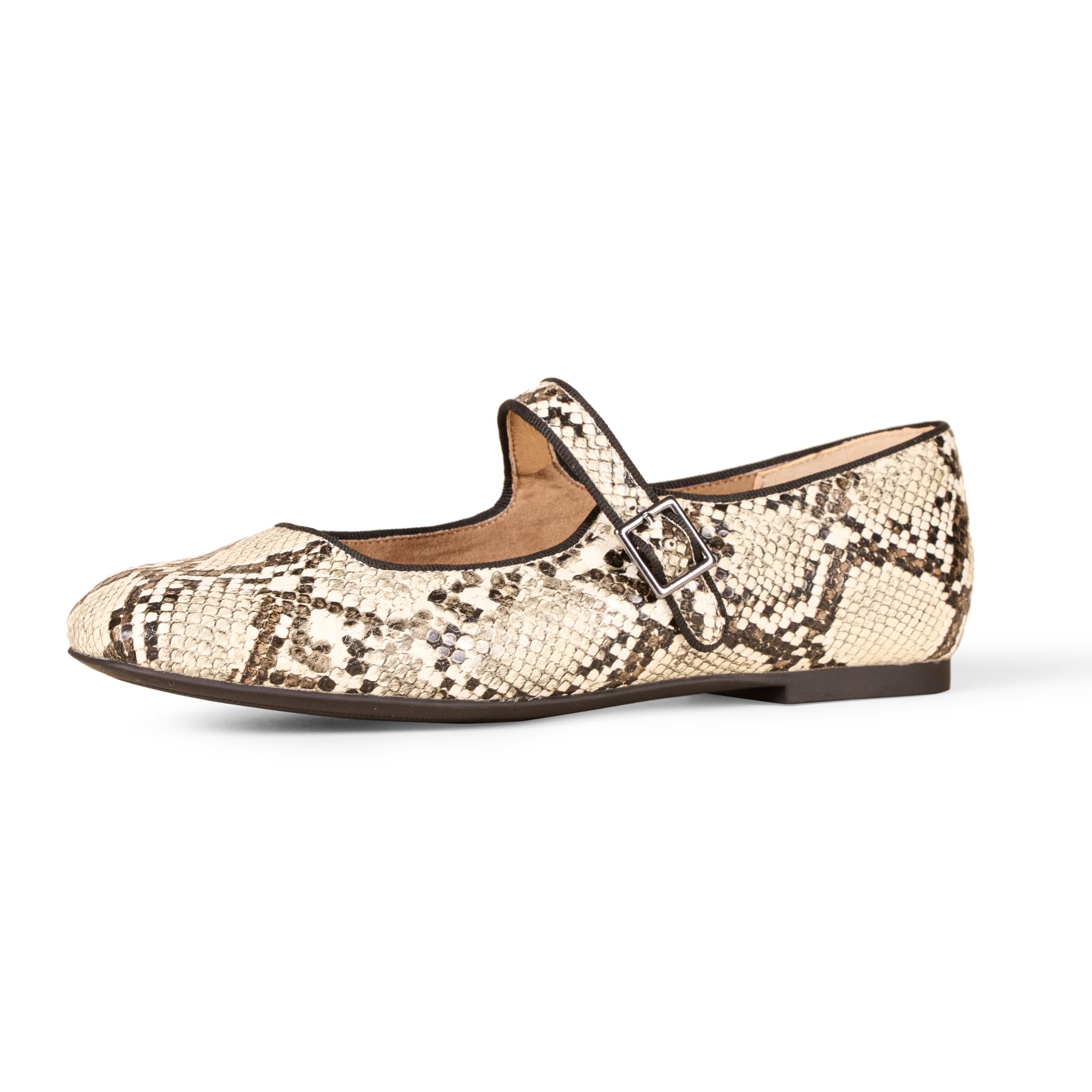 Amazon Essentials Women's Mary Jane Ballet Flat - Comfortable & Stylish Slip-On Shoes for Work, Casual Wear & Travel