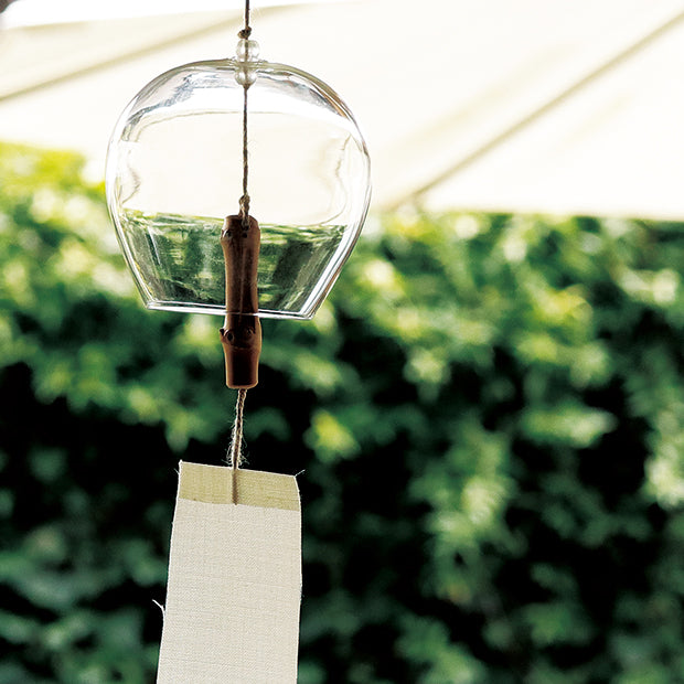 Authentic Kyoto Japanese Glass Wind Chime (Furin) - Handmade in Japan, Elegant Outdoor & Indoor Decor for Garden, Patio, Porch, and Home